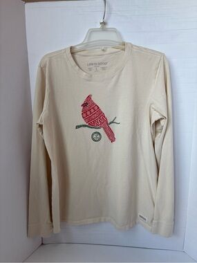 Women’s LIFE IS GOOD Long Sleeve Crusher Tee Large